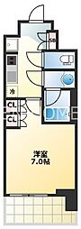 ルネフラッツ谷町四丁目 1Kの間取図画像