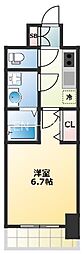 QuintetNAMBA 1Kの間取図画像