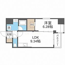 Vinoプレジオ本町 1LDKの間取図画像