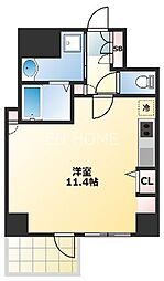 ルーセントオーデン難波 ワンルームの間取図画像