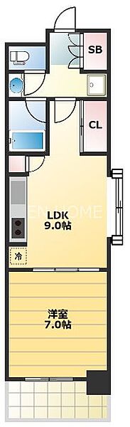 コンソラーレ難波 301｜大阪府大阪市浪速区桜川１丁目(賃貸マンション1LDK・3階・34.72㎡)の写真 その2