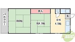 豊田マンション 2DKの間取図画像