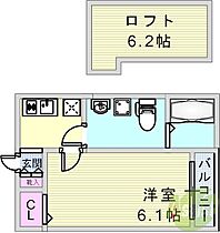 SkyGrace御蔵通  ｜ 兵庫県神戸市長田区御蔵通3丁目（賃貸アパート1K・1階・21.46㎡） その2