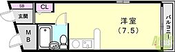 ミスティエイト ワンルームの間取図画像