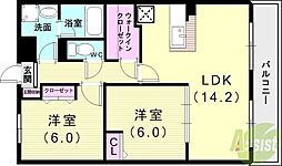 サンビラ24 2LDKの間取図画像