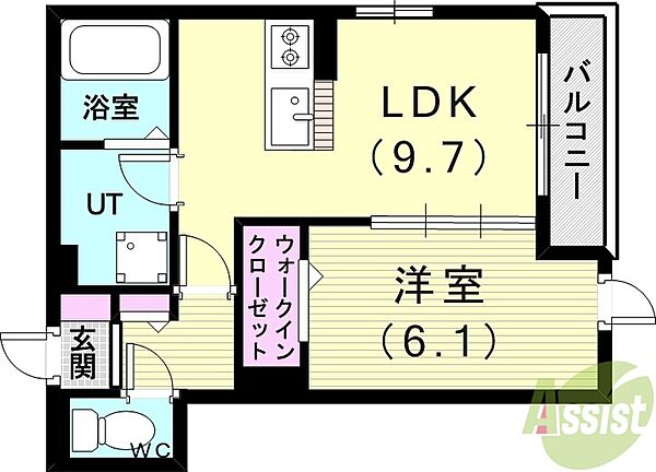 LES　ENS　FAMIIAUX　M ｜兵庫県明石市大久保町森田(賃貸アパート1LDK・2階・40.32㎡)の写真 その2