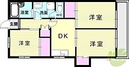 メゾン日宏 3DKの間取図画像