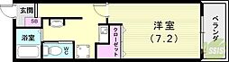西神糀台ミオ 1Kの間取図画像
