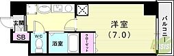 バッハレジデンス神戸ウエストB棟 1Kの間取図画像