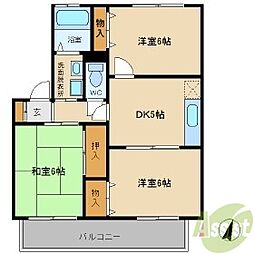 シャルマンコート 3Kの間取図画像