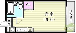 シティゴールド ワンルームの間取図画像