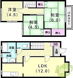 タウンハウス伊川谷5A 3LDKの間取図画像