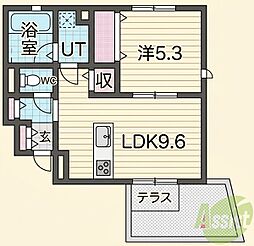 アトールさかえ 1LDKの間取図画像