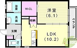グランドメゾンJIN 1LDKの間取図画像