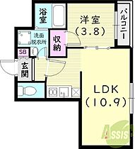 ヴォナールスワン  ｜ 兵庫県神戸市長田区松野通3丁目（賃貸マンション1LDK・2階・35.08㎡） その2