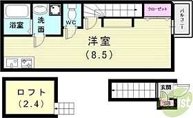 あんしん池田上町08-4006  ｜ 兵庫県神戸市長田区池田上町（賃貸アパート1R・2階・30.86㎡） その2