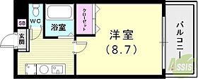 グリーンヒル学院坂  ｜ 兵庫県神戸市西区伊川谷町有瀬（賃貸マンション1K・4階・23.76㎡） その2