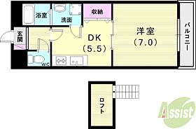 ミニョン・コリーヌ  ｜ 兵庫県神戸市西区水谷1丁目2-17（賃貸マンション1DK・2階・30.96㎡） その2