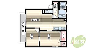 リファインド二ツ屋  ｜ 兵庫県神戸市西区二ツ屋1丁目（賃貸アパート2LDK・2階・50.07㎡） その2