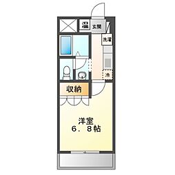 ベイコート武蔵小杉 1階1Kの間取り