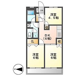 エクセレンス野川 3DKの間取図画像