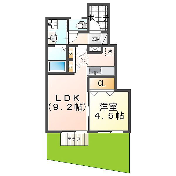 兵庫県神戸市垂水区下畑町(賃貸アパート1LDK・1階・33.94㎡)の写真 その2