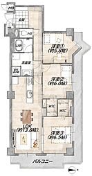 サニークレスト宝塚 3LDKの間取図画像
