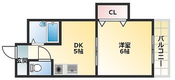 永和マンション 305｜大阪府大阪市平野区加美北1丁目(賃貸マンション1DK・3階・26.00㎡)の写真 その2