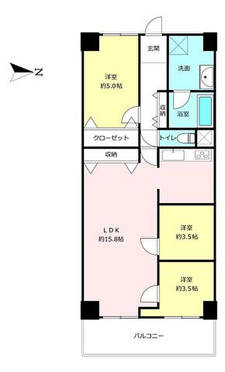 3LDK 間取り