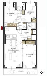 間取図画像 3LDK