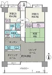 セントラルコート川口プレサージュ 3LDKの間取図画像