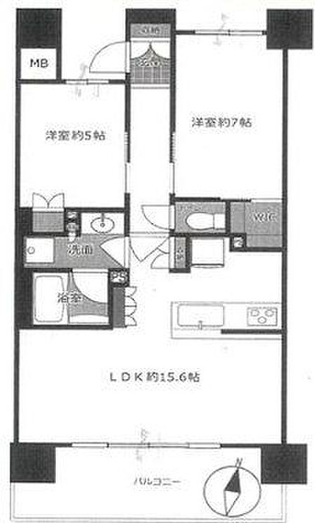 2LDK 間取り