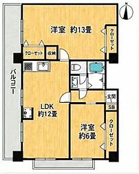 ハイストンハイツ 2LDKの間取図画像