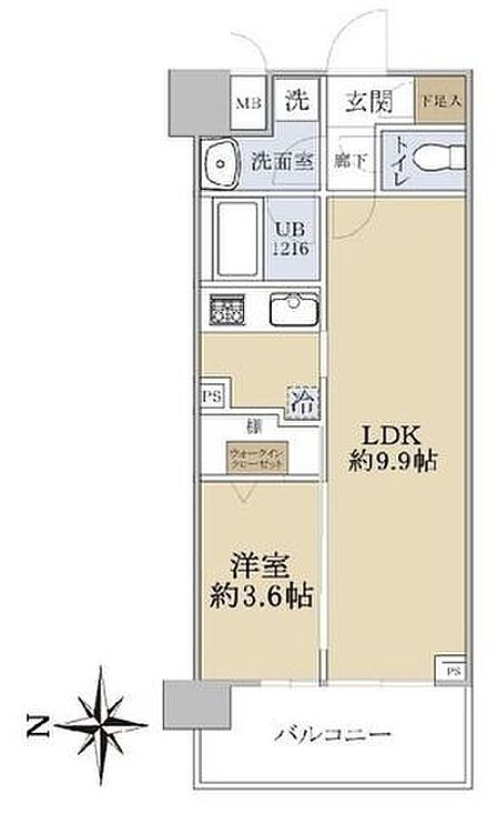 1LDK 間取り