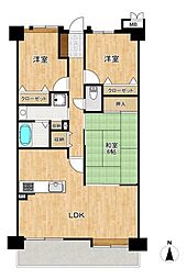 エンゼルハイム津福本町 3LDKの間取図画像