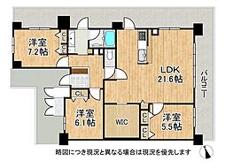 パデシオン浜大津 3LDKの間取図画像