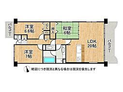 ネオハイツ皇子が丘 3LDKの間取図画像