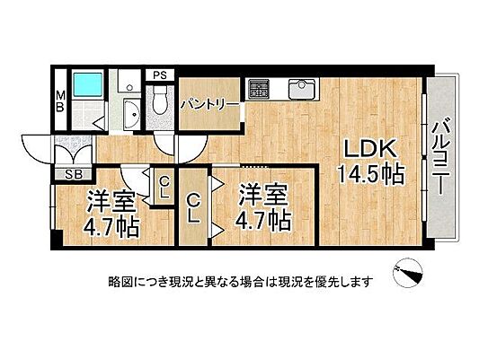間取り シャルマンコーポ草津　中古マンション 8階/-