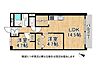 間取り：南東向き、パントリー付き。