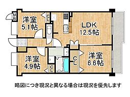 サングレールアペックス 3LDKの間取図画像