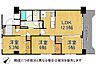 間取り：3LDKで専有面積は67.25m2です。約12.5帖のリビングダイニングキッチンに、6.0帖・5.3帖・5.0帖の洋室3室。バルコニー面積は7.24m2で、三方が外に面する角部屋です。