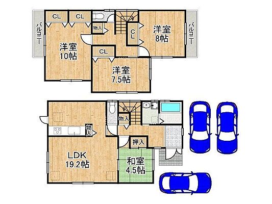 間取り 大津市下阪本3丁目　中古一戸建て
