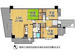 シャルマンコーポ瀬田湖畔 3LDKの間取図画像