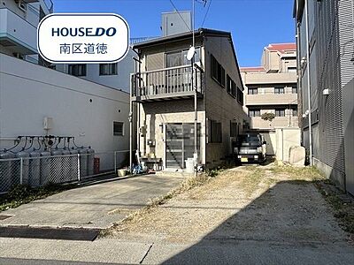 外観：約40.55坪のお土地です。南向きのため日当たり良好です◎名鉄常滑線/大江駅　徒歩約4分、ＪＲ東海道本線/笠寺駅　徒歩約21分と、2沿線利用が可能です◎（2024年12月12日撮影）