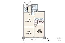 リーベスト浮間舟渡 2LDKの間取図画像