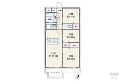 間取図画像 3LDK