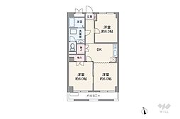 サンハイツ泉町 3DKの間取図画像