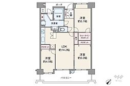 ダイアパレス南鳩ケ谷グランエール 3LDKの間取図画像