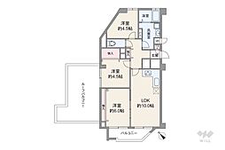 小豆沢ローズハイム 3LDKの間取図画像