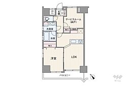 ライオンズプラザ本蓮沼 1SLDKの間取図画像